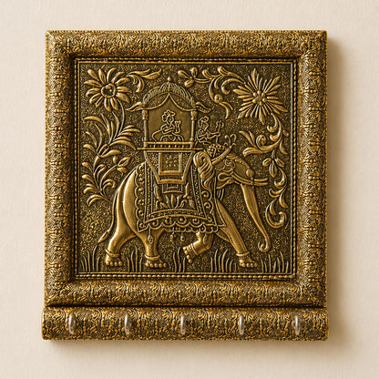 LOVENSPIRE Key Holder Décor Elephant Design Key Hooks for Wall Hanging Hand Crafted Decorative Showpiece Key Organizer Home Decor Wall Mounted 5 Hooks for Entryway Living Room Housewarming Gift