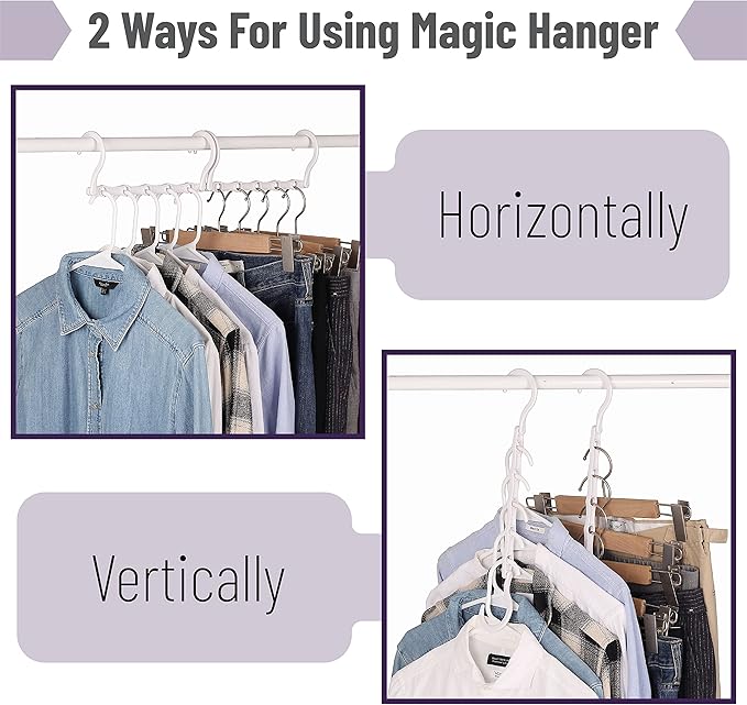Mr. Pen- Space Saving Hangers for Clothes, Plastic Multi Clothes Hangers Space