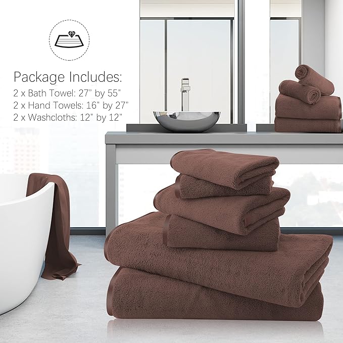 TENSTARS Luxury Silk Hemming Towel Set