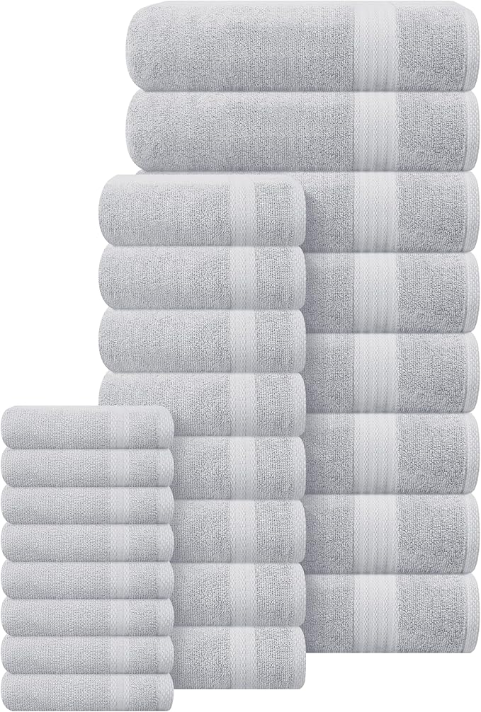 GLAMBURG Ultra Soft 24-Piece Towel Set