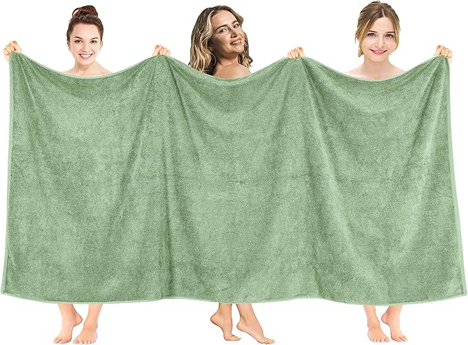 American Soft Linen 100% Cotton 600 GSM Turkish 40x80 Oversized Bath Towel Sheet