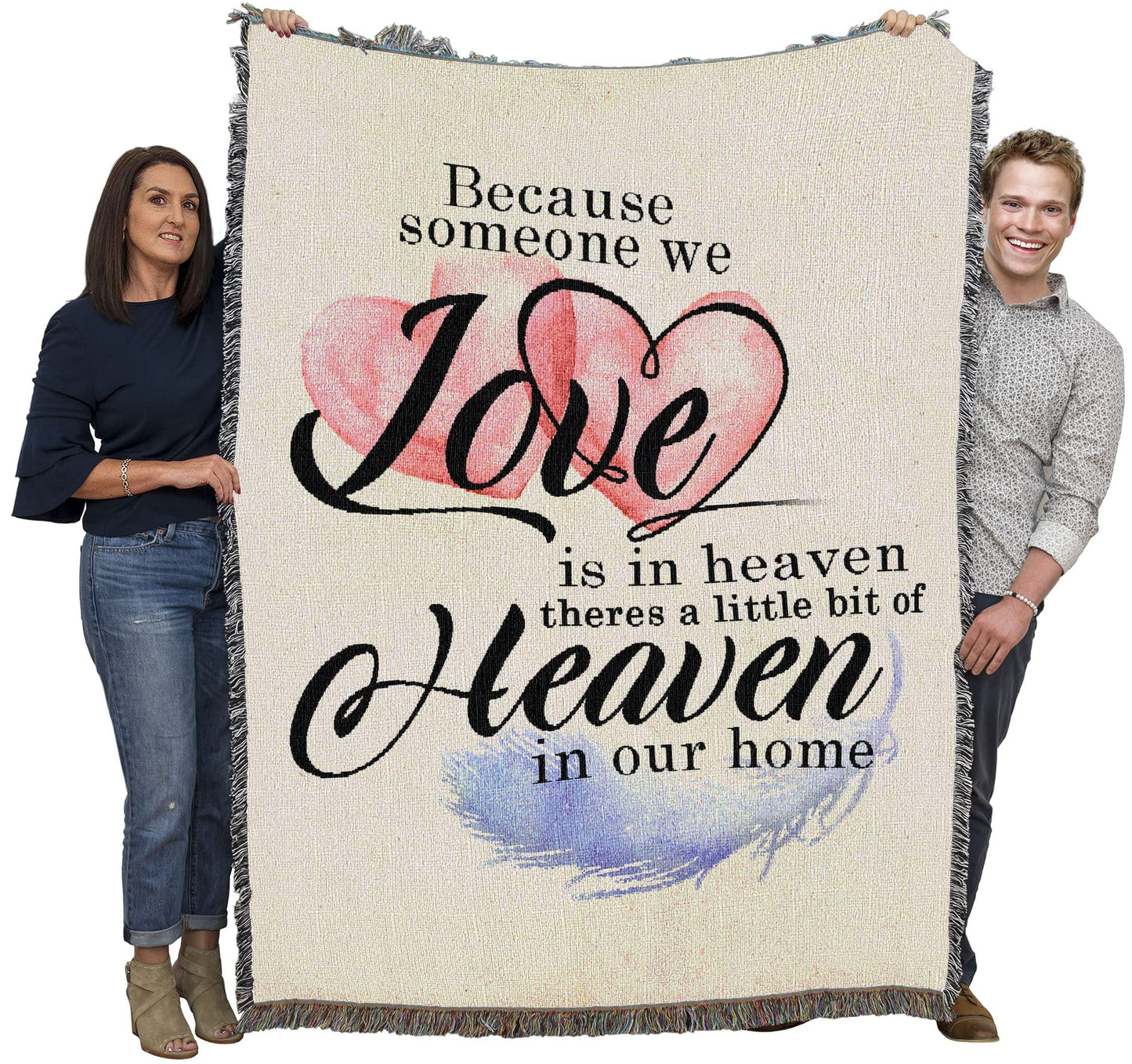 Pure Country Weavers Someone We Love in Heaven Gift Blanket - Sympathy Bereavement Gift Tapestry Throw Woven from Cotton - Made in the USA (72x54)