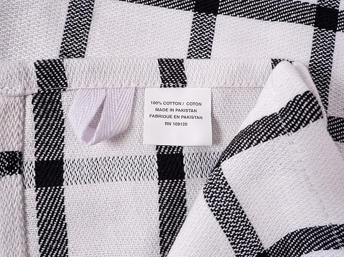 KAF Home Premium Kitchen Towels, Large 100% Cotton, Flat & Terry Absorbent Dish