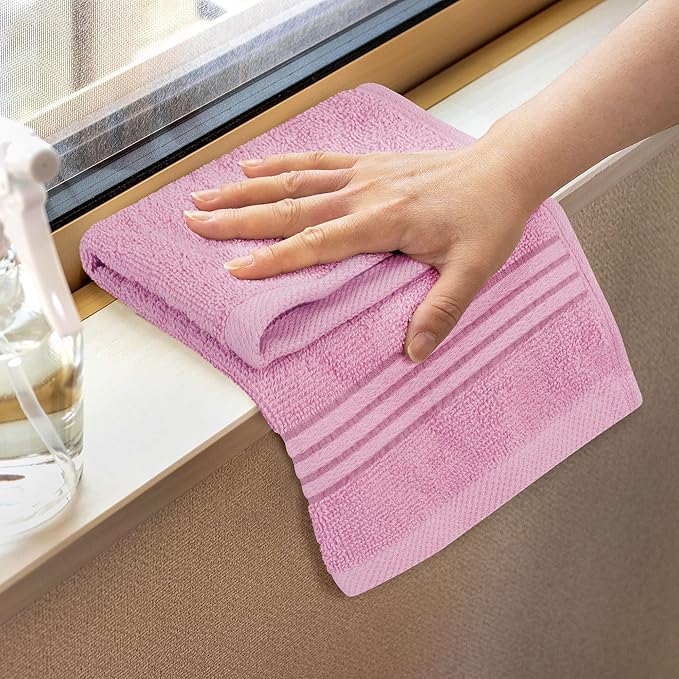 Utopia Towels Wash Cloths Set, 12 by 12 Inches, 100% Cotton Ring Spun, Highly