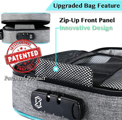 OZCHIN Smell Proof Bag with Combination Lock File Organizer Case Container Medicine Odorless Storage Lock Box Great Gift for Friend