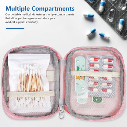 COOPHYA 2pcs Medical Bag Organizer Travel Medicine Storage Pouch Household First Aid Pouch 11x14x2cm Lightweight Portable for Outdoor and Daily Use