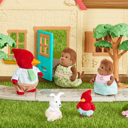 Li’l Woodzeez – Tailfeather Cardinal Family – 5pc Toy Set with Miniature Animal Figurines and Storybook – Animal Toys and Accessories for Kids Age 3+