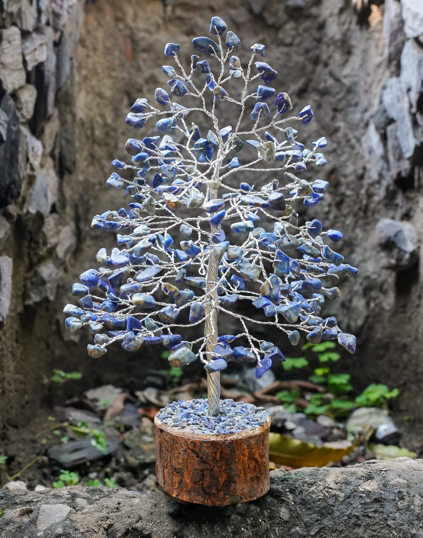 Crocon® Lapis Lazuli Healing Crystals Tree Bonsai Desk Decor for Women Blue Room & Office Decor Spiritual Gift Meditation Crystals Home Decor Cute House Warming Gifts for Men Dad Birthday Him, 10"