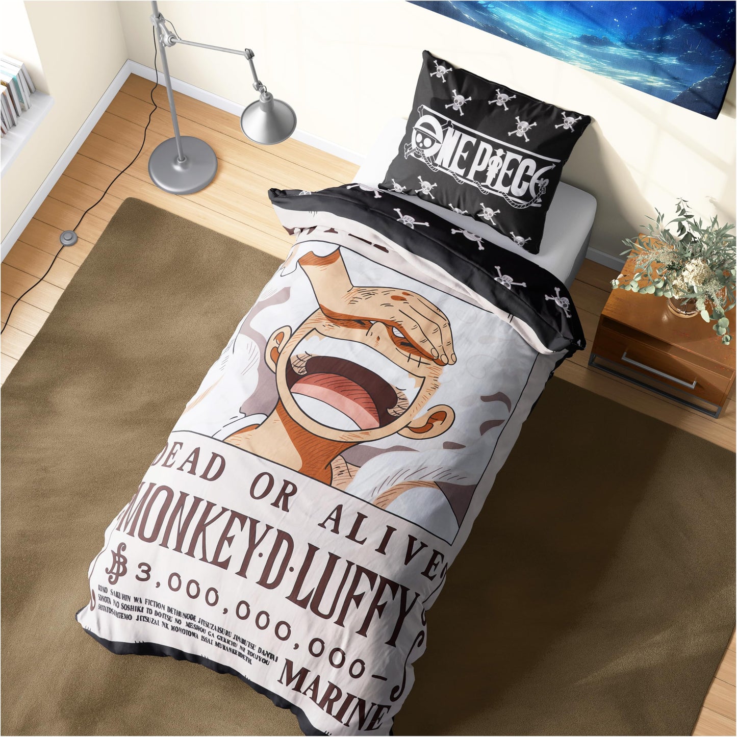 Get Trend One Piece Kids Twin Duvet Cover Set with Pillowcase, 53x79 in, Reversible Bedding Set for Boys Girls, Soft Cozy Comforter Cover, Anime Bedroom Decor, Gifts for Boys (Multi One Piece)
