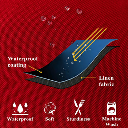 Home Brilliant Red Pillow Covers 18x18 Outdoor Pillows for Patio Waterproof Throw Pillow Cover for Couch Chair Tent Wedding Party Outdoor Christmas Decorations, 18x18 inches(45cm), Red