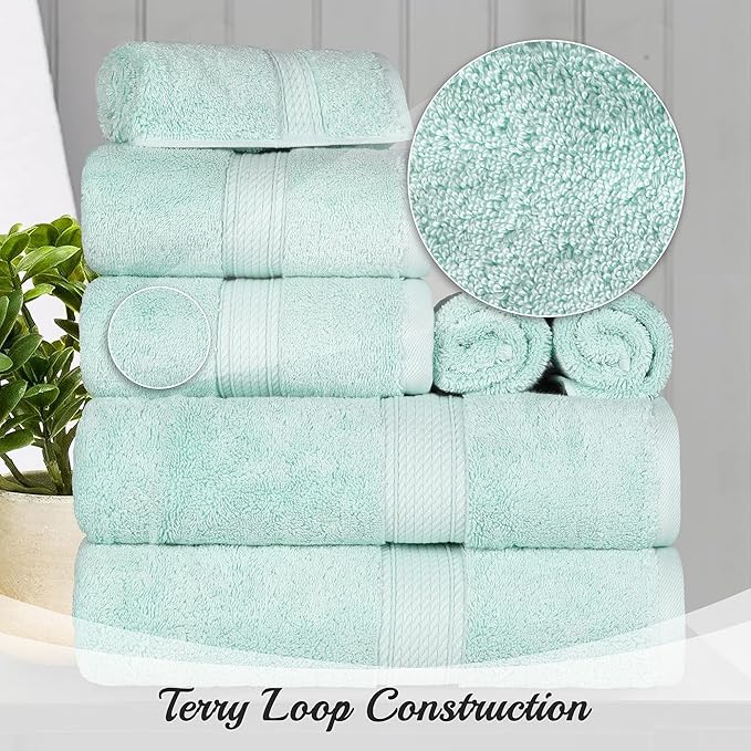 SUPERIOR Egyptian Cotton Pile Bath Sheet Set of 2, Ultra Soft Luxury Towels
