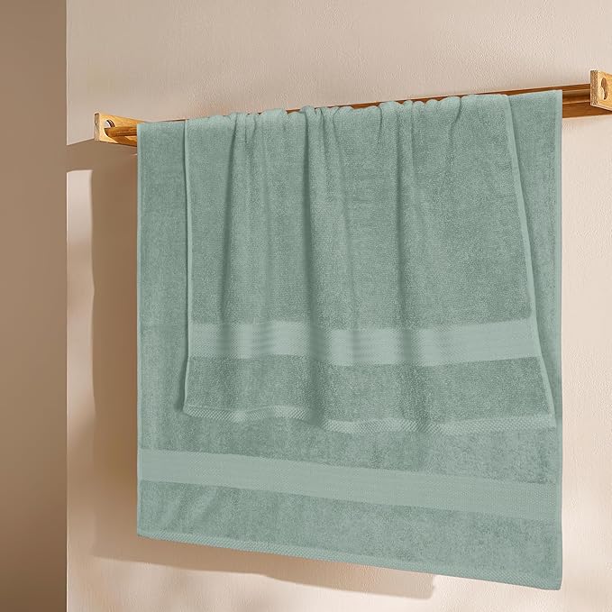 GLAMBURG Premium Cotton 4 Pack Bath Towel Set