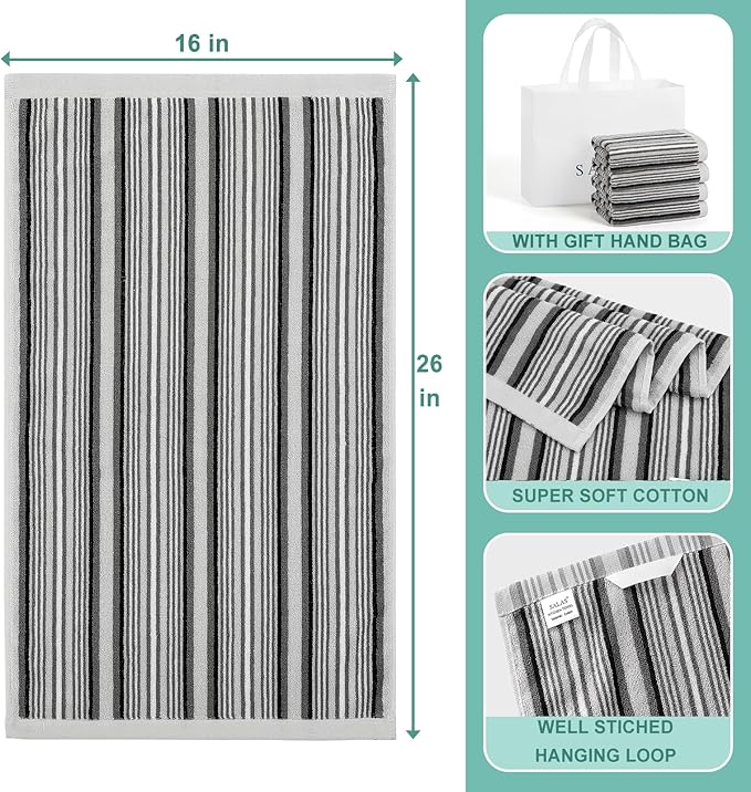 SALAS Kitchen Dish Towels for Drying Dishes, Large Cotton Kitchen Cloths Hand
