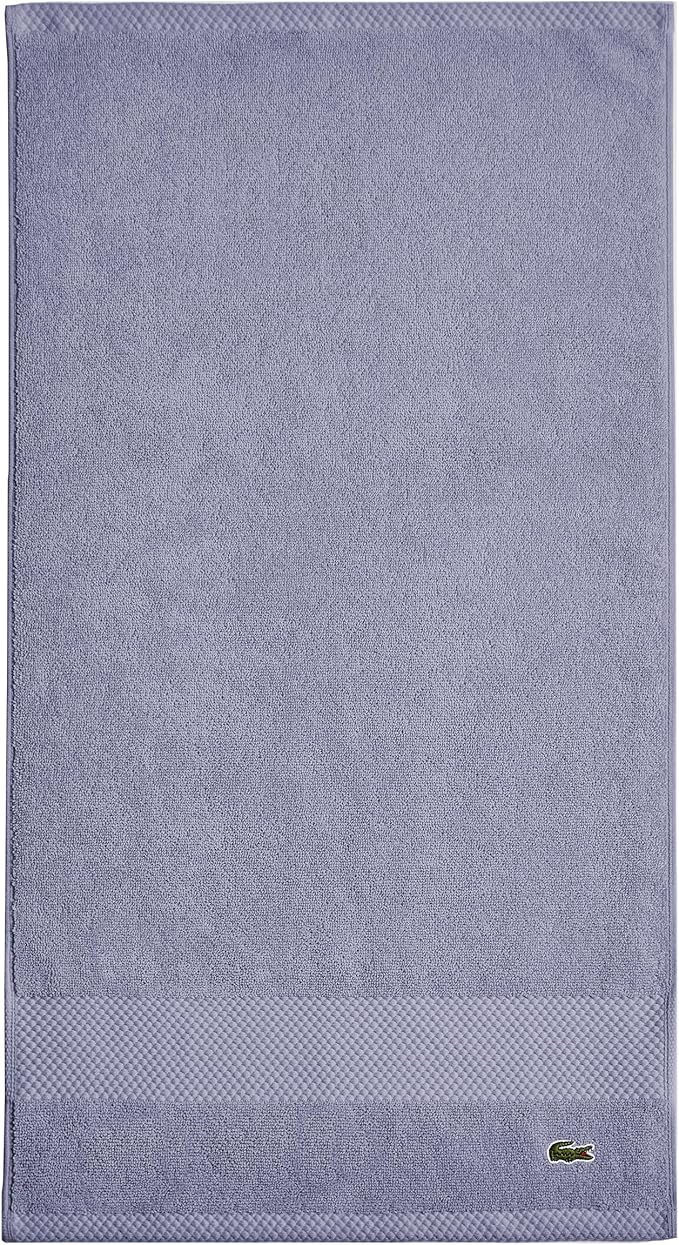 Lacoste Heritage 100% Supima Cotton Hand Towel, Light Denim, Premium Super Soft
