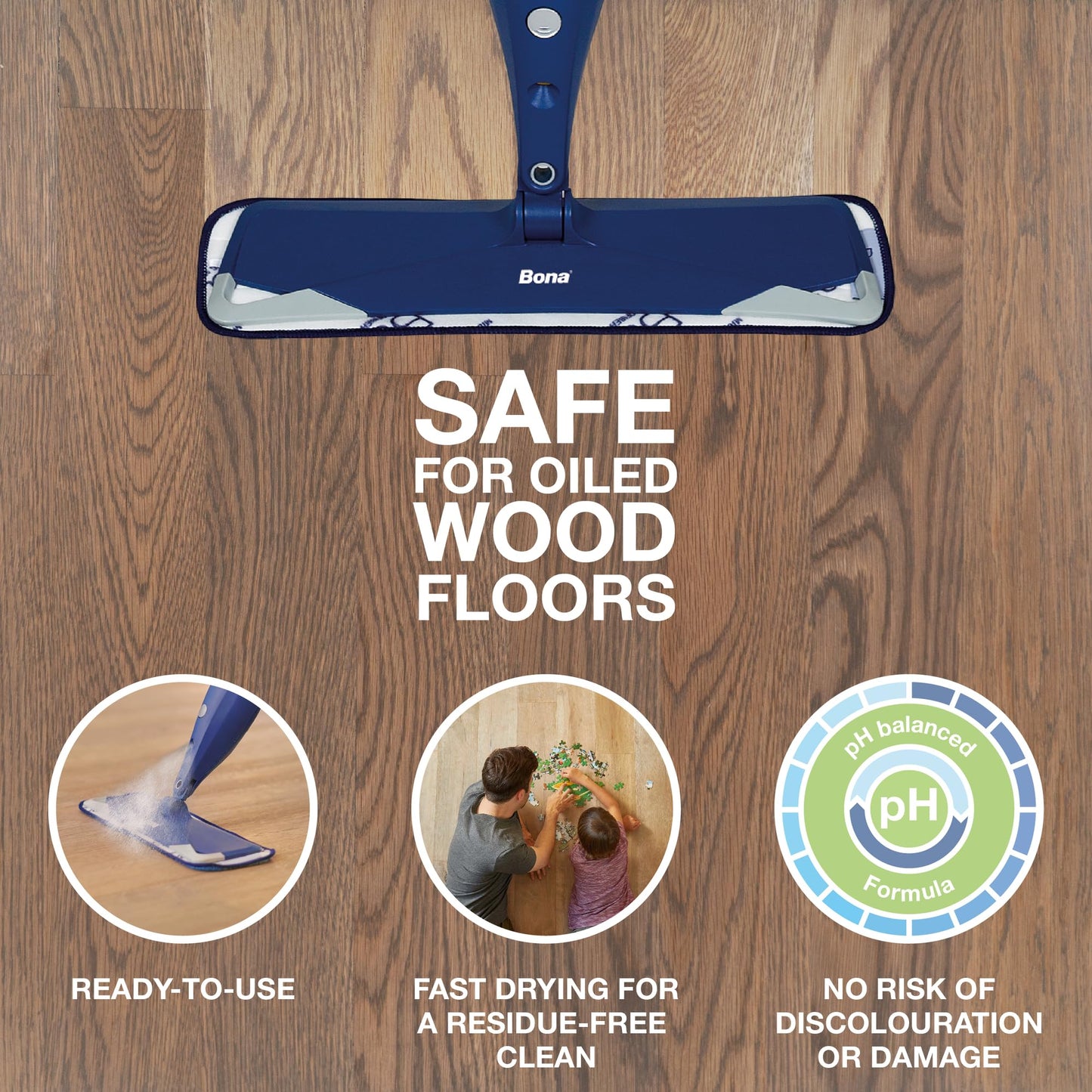 Bona Oiled Wood Floor Cleaner - Cleans & Nourishes - Refill - 2.5 Litre