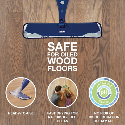 Bona Oiled Wood Floor Cleaner - Cleans & Nourishes - Refill - 2.5 Litre