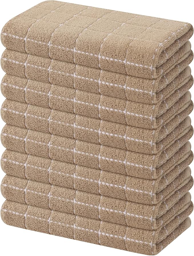 Mordimy 100% Cotton Terry Cloth Kitchen Towels, Super Soft and Absorbent Dish