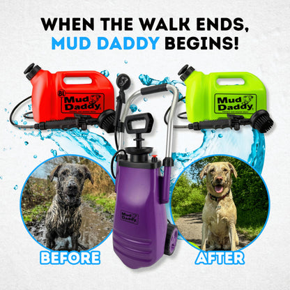 8 Litre Mud Daddy Portable Pet Washing Device | Muddy Walks | Pet Cleaning | Grooming | Red