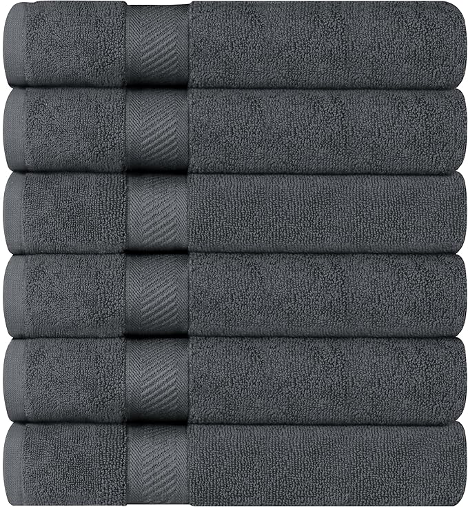 Utopia Towels 6 Pack Medium Bath Towel Set, 24 by 48 Inches, 500 GSM 100% Ring