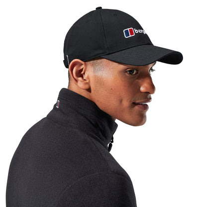 Berghaus Mens Logo Recognition Baseball Cap | Snap Adjuster, Black, One Size