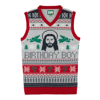 The Ugly Sweater Co. Christmas Sweater Vest - Tacky Holiday Designs to Stand Out - Snug Fit, Breathable Ugly Unisex Vest