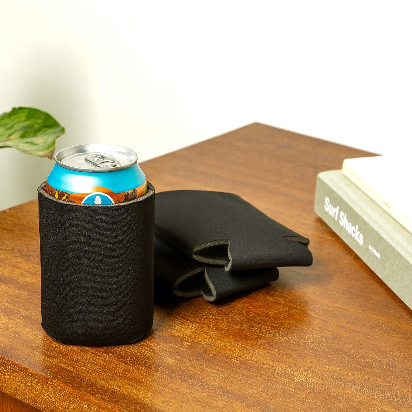 Blank Beer Can Coolers Sleeves (14-Pack) Soft Insulated Beer Can Cooler Sleeves - HTV Friendly Plain Black Can Sleeves for Soda, Beer & Water Bottles - Blanks for Vinyl Projects Wedding Favors & Gifts