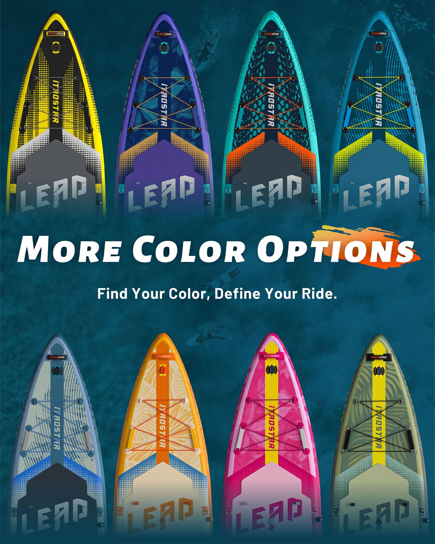iTAOSTAR Lead 12' × 35" Inflatable Stand Up Paddle Board with Seat, Extra Wide SUP Board with 5 Fins Stable Design for Youth, All Skill Levels, Lakes, Oceans & Fishing