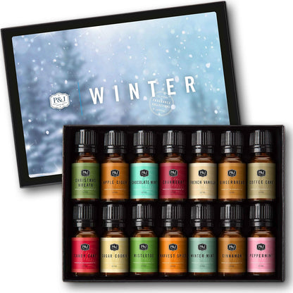 P&J Fragrance Oil Autumn Set | Brown Sugar, Apple, Harvest Spice, Vanilla, Forest Pine, and Snickerdoodle Candle Scents for Candle Making, Freshie, Soap Making Supplies, Diffuser Oil Scents