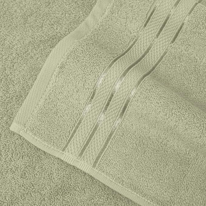 Elegant Comfort Three Line Popcorn Extra Large Luxury Bath Towel