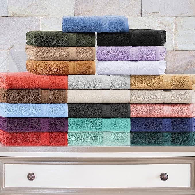 SUPERIOR Egyptian Cotton Pile Bath Sheet Set of 2, Ultra Soft Luxury Towels