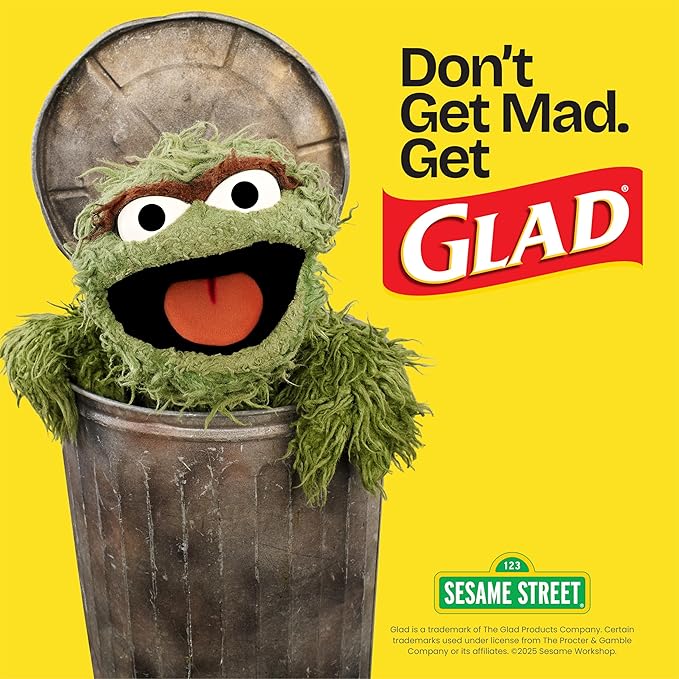 Glad ForceFlex Tall Kitchen Trash Bags, 13 Gallon, Gain Lavender