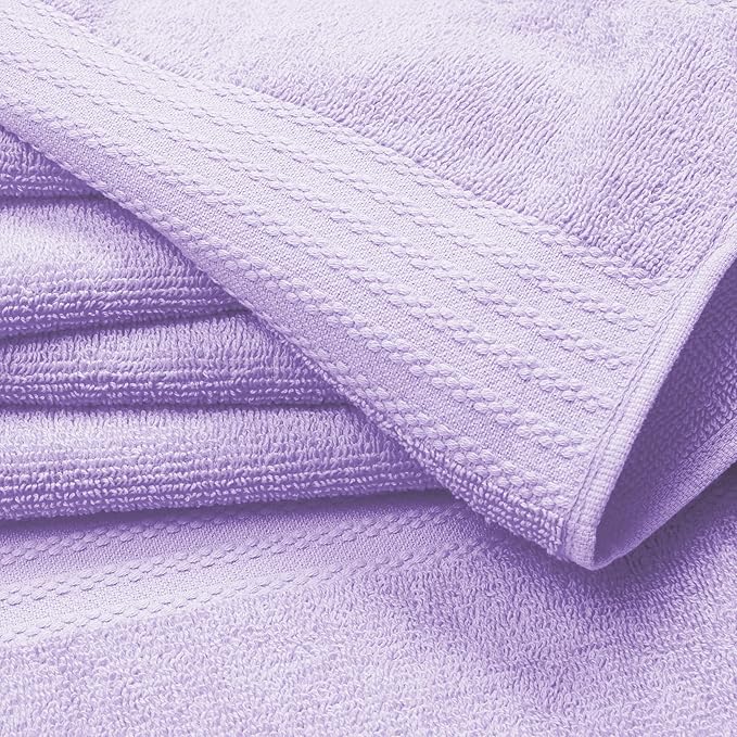 GLAMBURG Premium Cotton 4 Pack Bath Towel Set