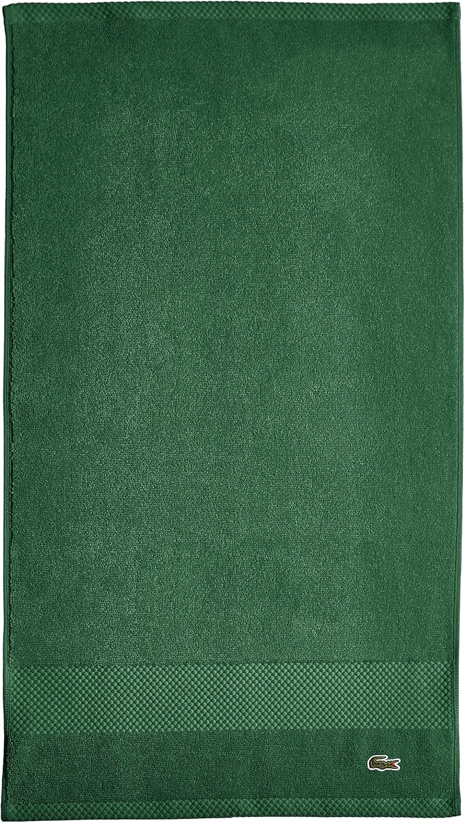 Lacoste Heritage 100% Supima Cotton Hand Towel, Croc Green, Premium Super Soft