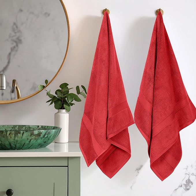 SUPERIOR Egyptian Cotton Pile Bath Towel Set of 2, Ultra Soft Luxury Towels