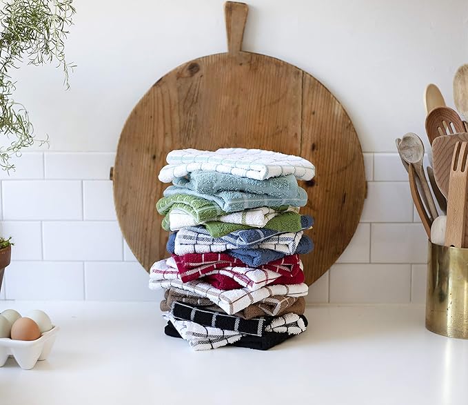 Ritz Premium 100% Cotton Terry Check Kitchen Dish Towels