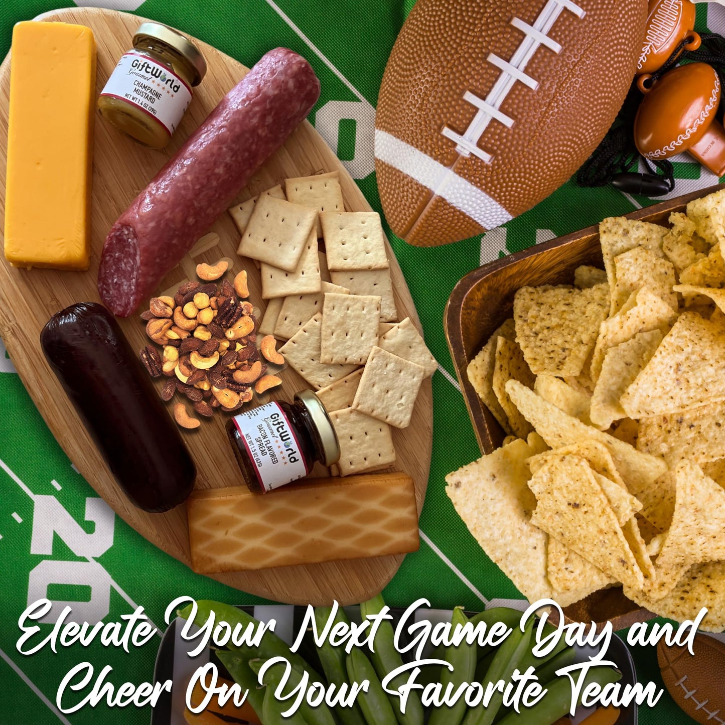 Charcuterie Meat and Cheese Gift Basket, Charcuterie Board Food Items, Food Gifts for Men, Meat Sampler For Men, Tailgating, Business, Congratulations, Care Packages, Thanksgiving and Christmas Gifts (8-item Bundle)