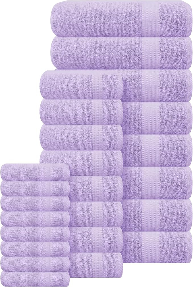 GLAMBURG Ultra Soft 24-Piece Towel Set