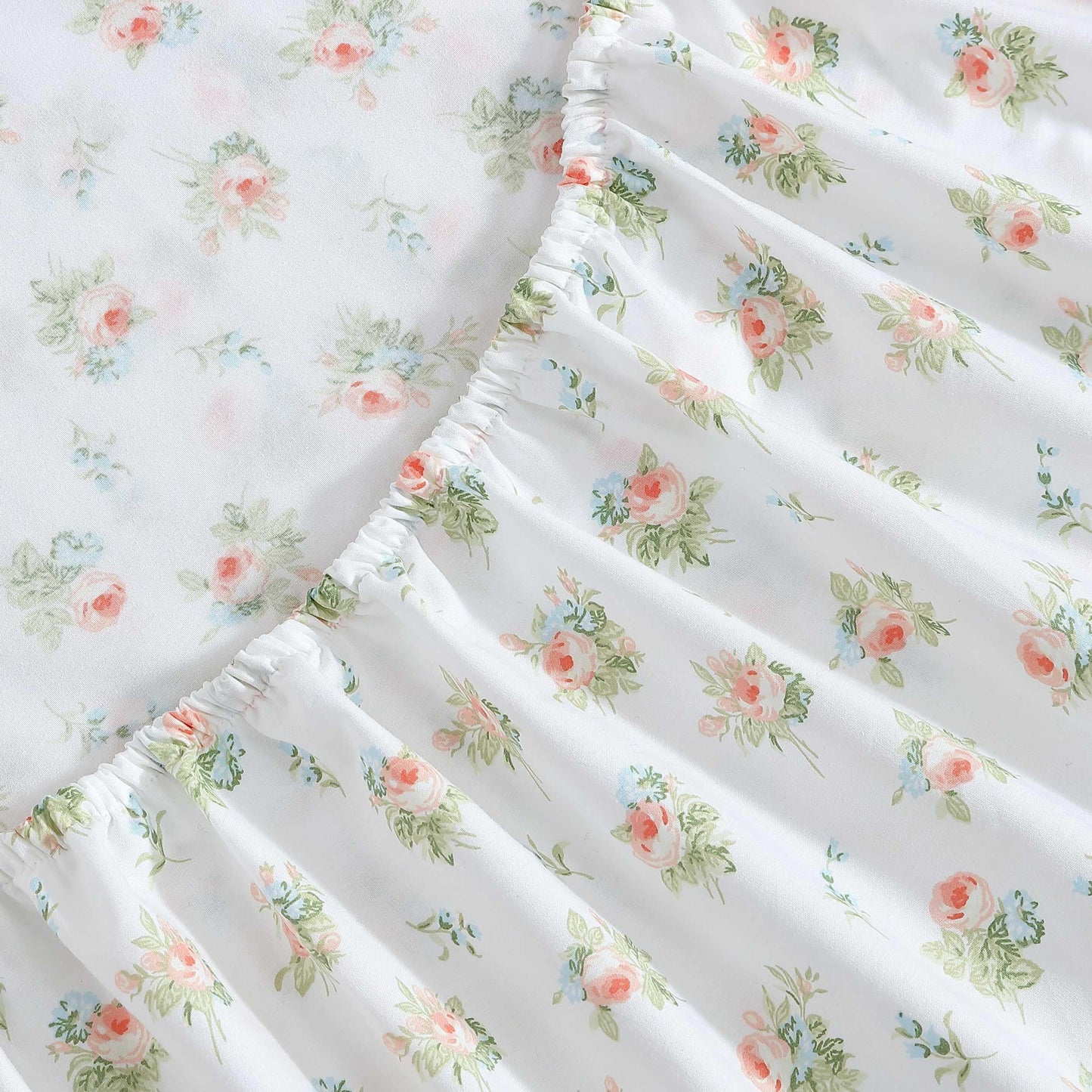 Laura Ashley - King Sheet Set, Breathable Percale Cotton Bedding, 200 Thread Count, Floral Home Decor (Roseford Orange, King)