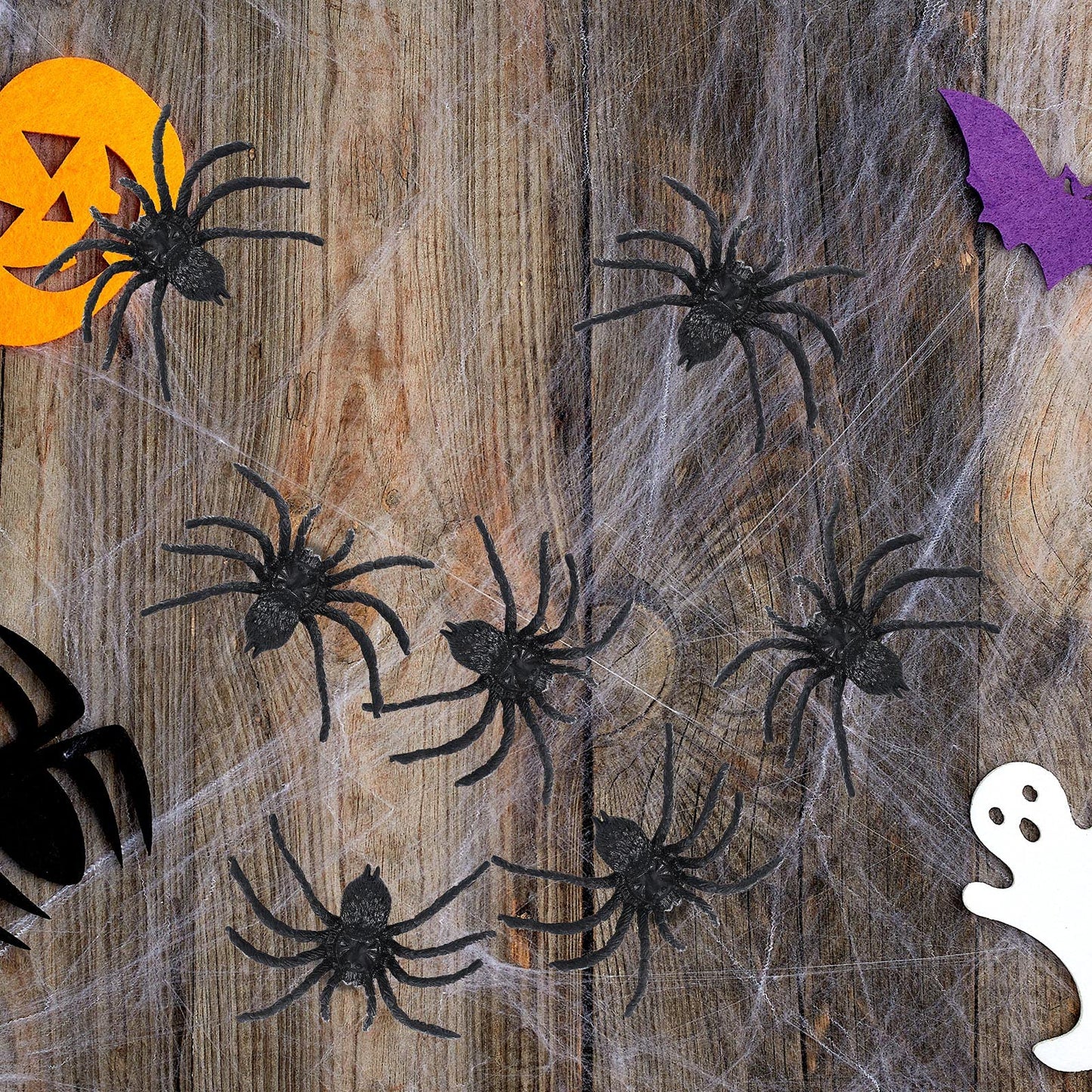 Skylety 30 Pieces Halloween Realistic Plastic Spider Toys Plastic Spider Black Scary Spiders Fake for Boys Teens Adults Halloween Prank Props(3.14 X 2.36 Inch)