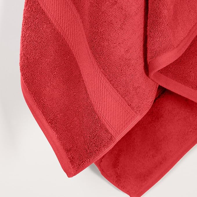 SUPERIOR Egyptian Cotton Pile Bath Towel Set of 2, Ultra Soft Luxury Towels