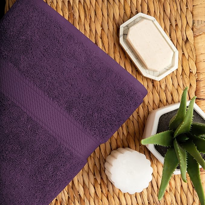 SUPERIOR Egyptian Cotton Pile 10 Piece Towel Set, Includes 2 Bath, 4 Hand