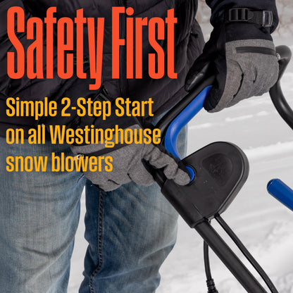 Westinghouse WSnow18 Corded Snow Blower 18 Inch, Dual LED Lights, Electric Snow Blower with 25ft Throwing Distance, Plows 650lbs/min, Adjustable Chute