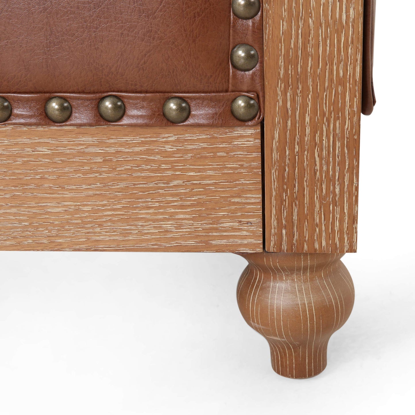 Christopher Knight Home Castalia Sofas, Cognac Brown + Natural
