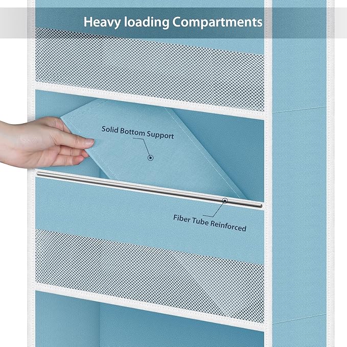 Univivi 6-Shelf Over Door Hanging Organizer Fabric Baby Door Storage
