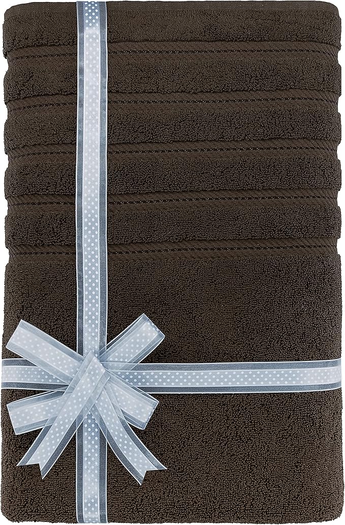 American Soft Linen 35x70 Jumbo Large Bath Towel, 600 GSM 100% Cotton Turkish