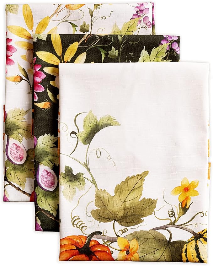 Maison d' Hermine Kitchen Towels Set of 3 100% Cotton 20" x 27.5" Reusable