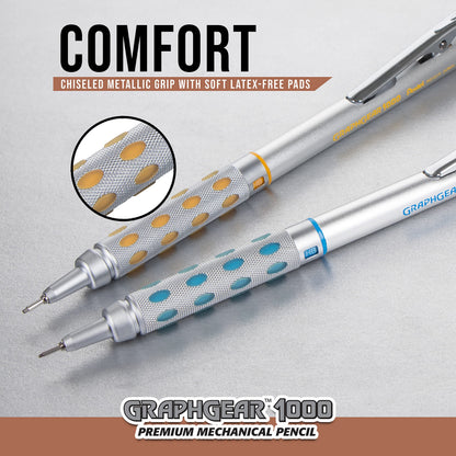 Pentel GraphGear 1000 Mechanical Pencil, (0.5mm) Point Size, Black Barrel, 1 Each (PG1015A)