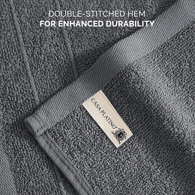 Casa Platino Wash Cloths Pack of 12-100% Cotton Washcloths