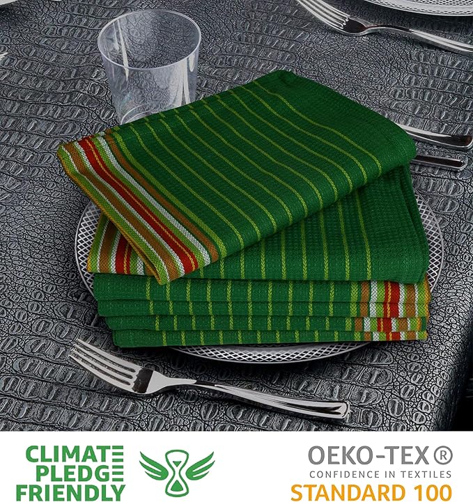 Urban Villa Kitchen Towels Waffle Stripes Dish Towels
