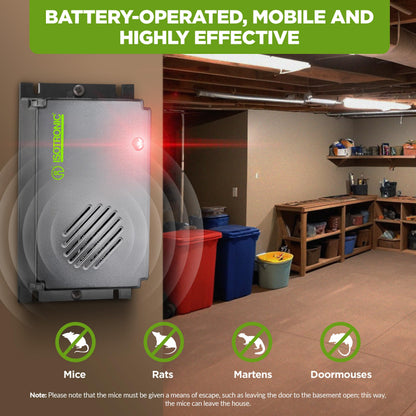ISOTRONIC Mice Repeller, 2 pieces deterrent to protect you house, garden and car, scarer for mouse, rat, rodents